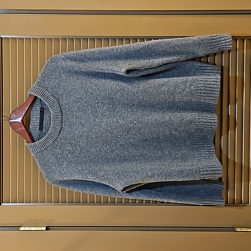 Jenni Kayne Cashmere Oversized Sweater in Thunder Gray Crewneck Medium/Small - Picture 2 of 12